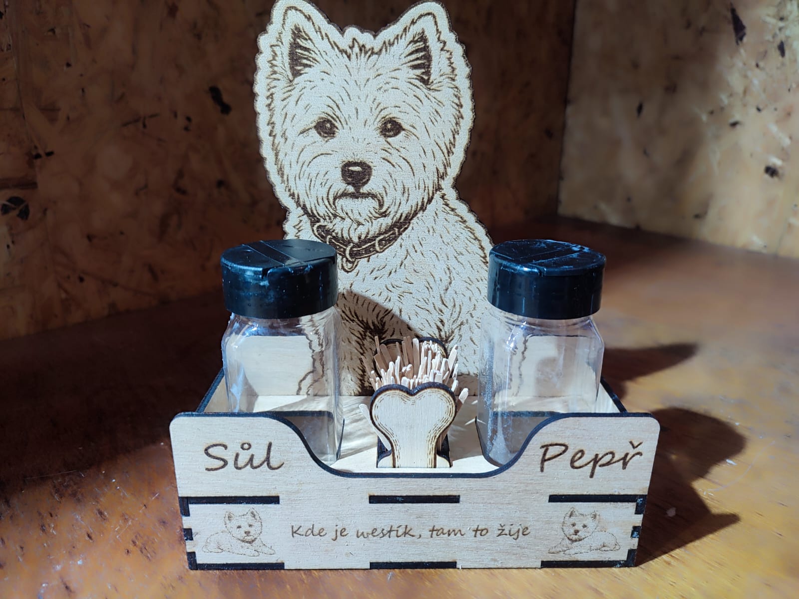 Držák na slánku a pepřenku - westík