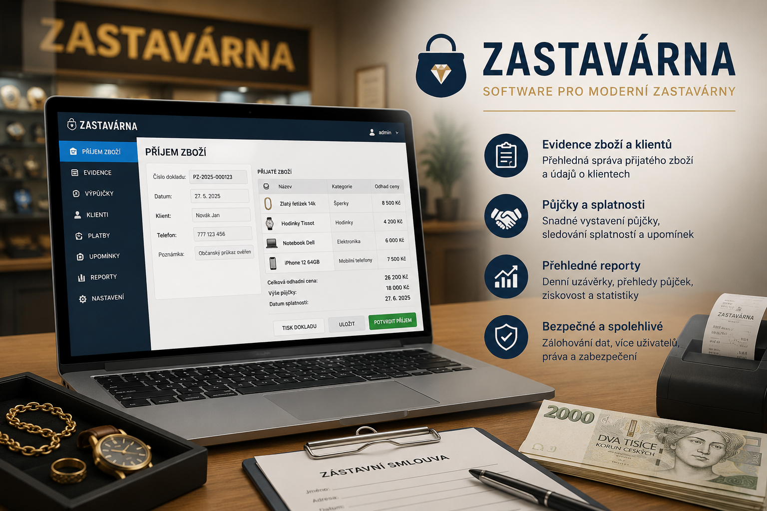 licence programu Zastavárna a bazar